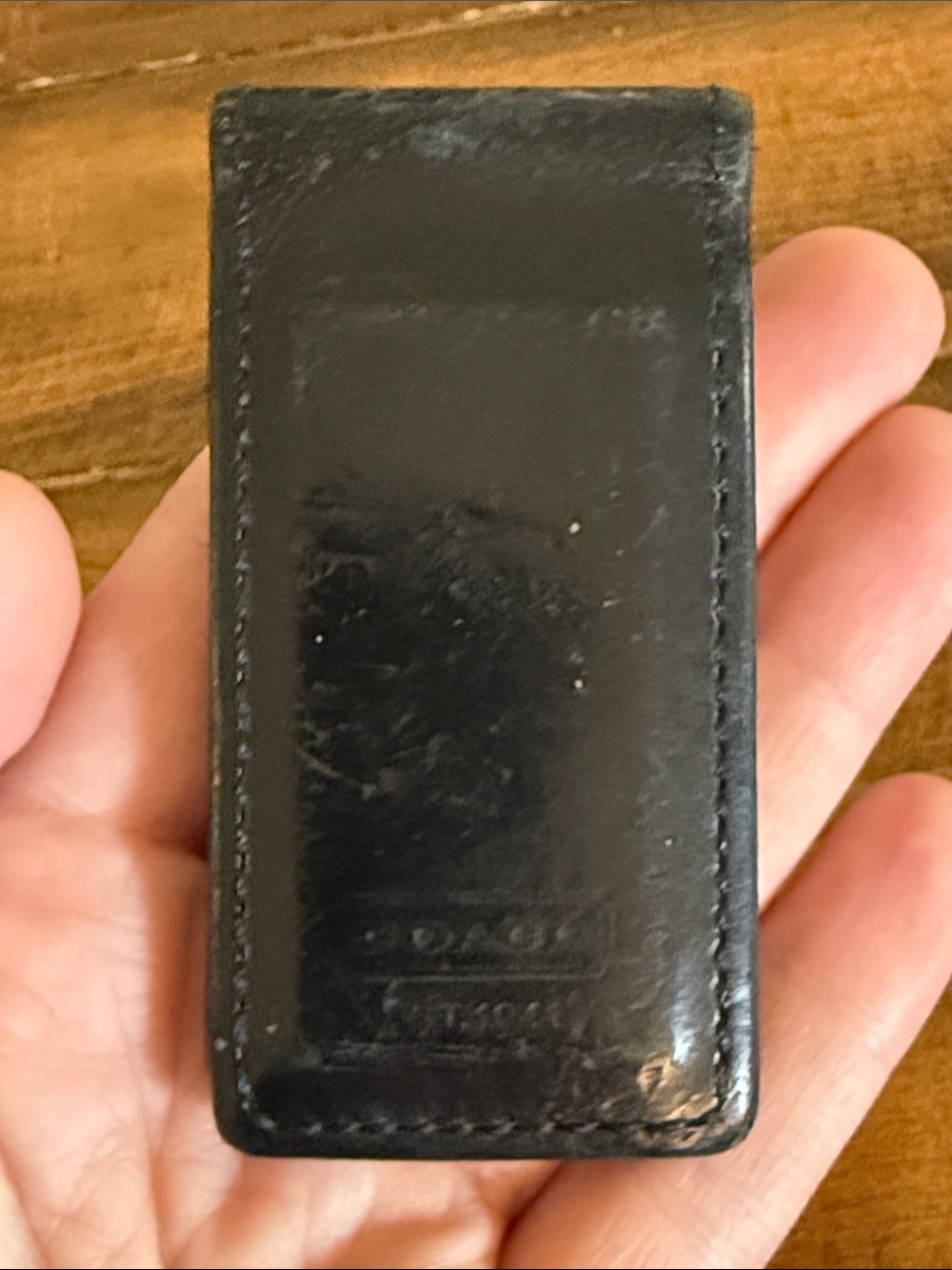 Coach Leather Magnetic Money Clip